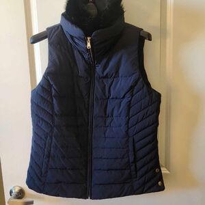 Talbots Blue Quilted Puffer Vest